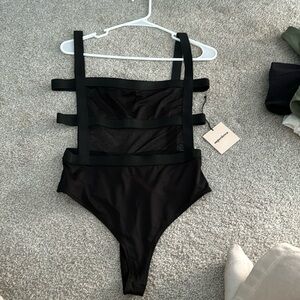 Super down camille strappy back bodysuit